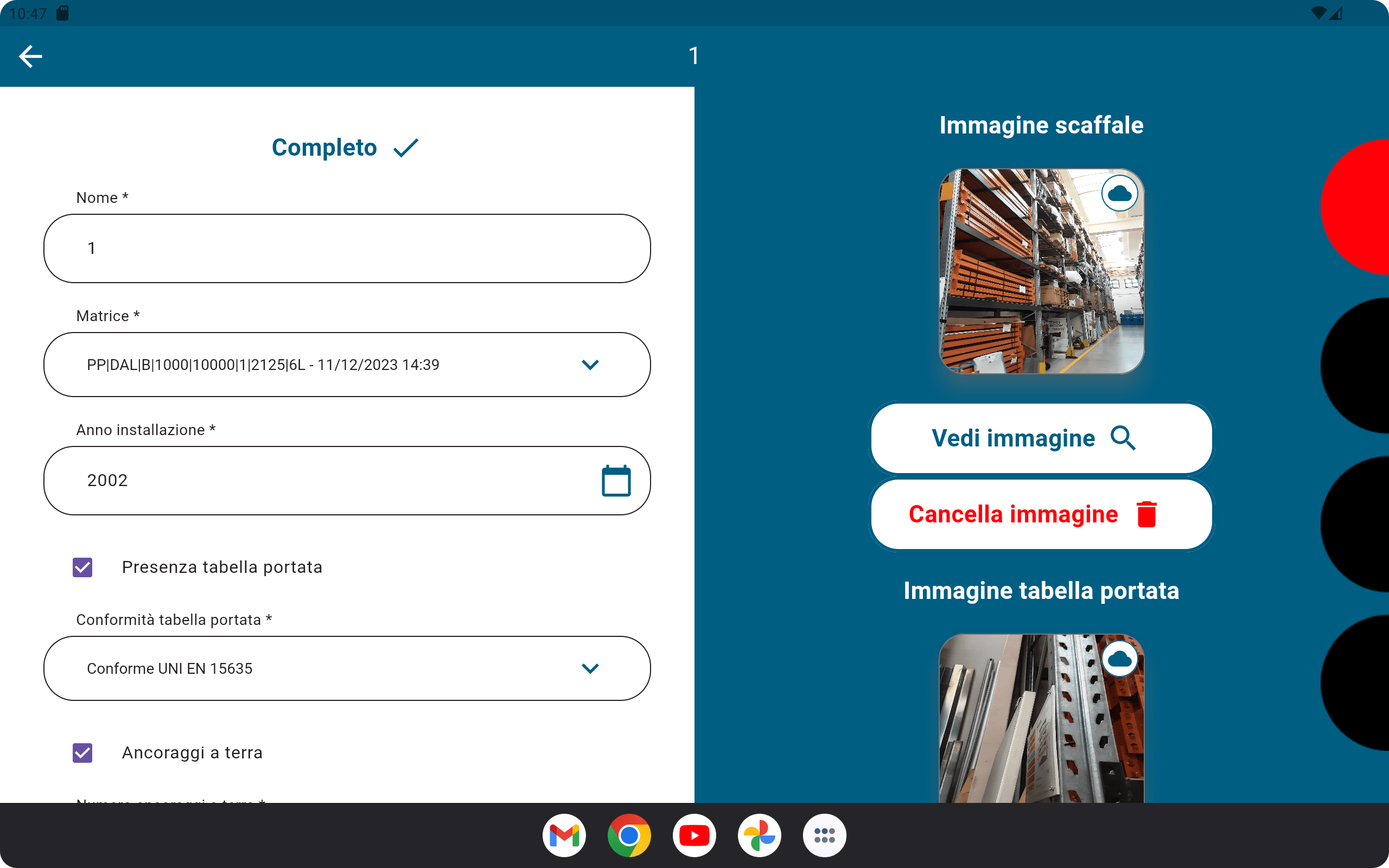 app supino ispezioni magazzino