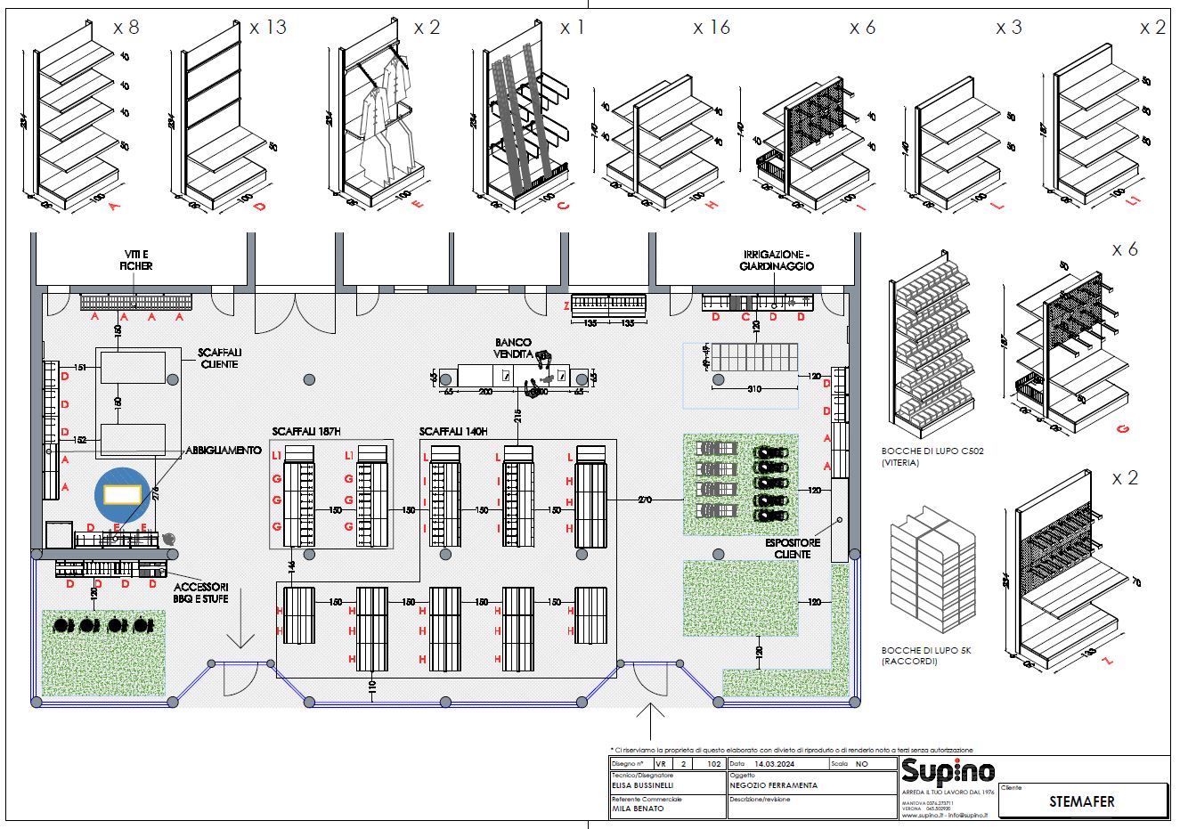 arredo negozio scaffali ferramenta espositori 1