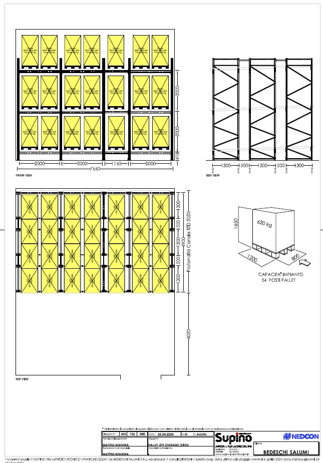 bedeschi salumi scaffale gravità 1 disegno
