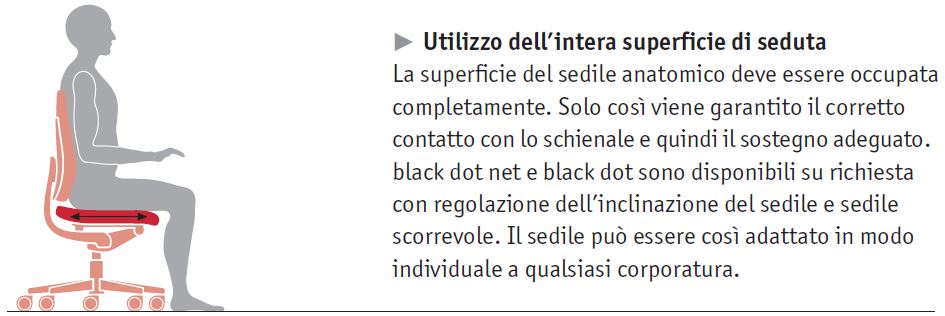 ergonomia seduta regolazioni 2