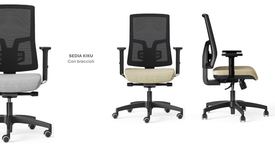 sedia ergonomica girevole kiku UNIEN1335