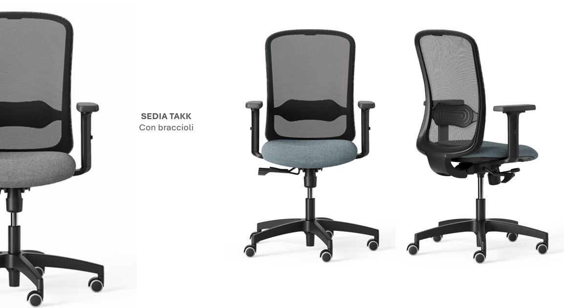 sedia ergonomica girevole takk UNIEN1335