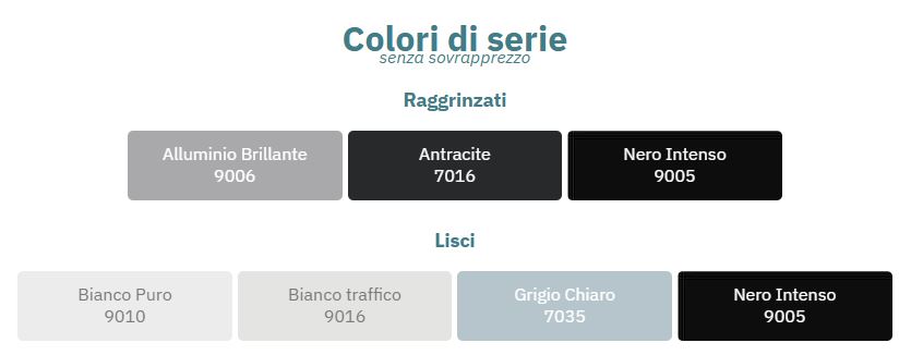 aramadio metallico ante scorrevoli finiture